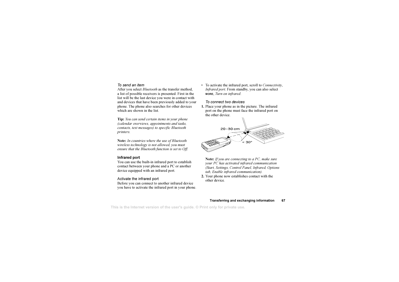 Sony T610 User Manual | Page 67 / 95