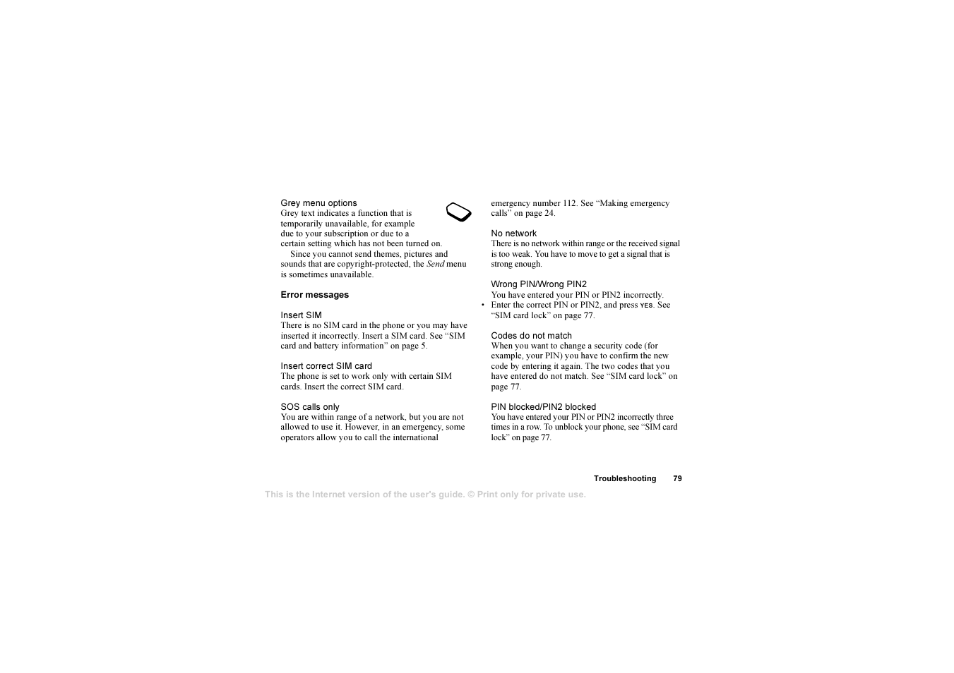 Sony T610 User Manual | Page 79 / 95