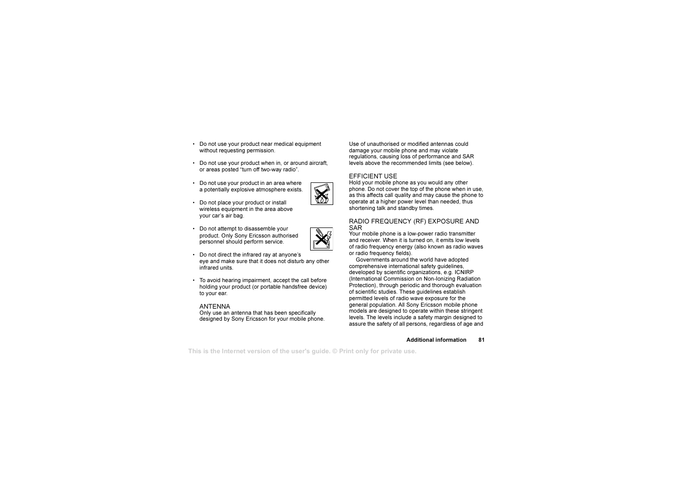 Sony T610 User Manual | Page 81 / 95