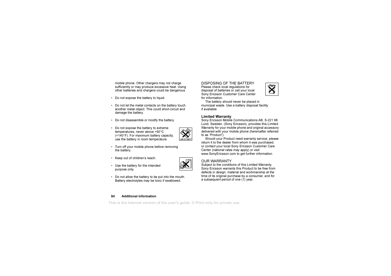 Sony T610 User Manual | Page 84 / 95