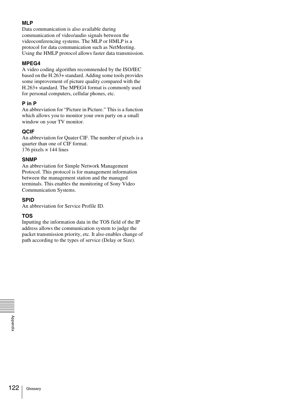 Sony PCS-TL33 User Manual | Page 122 / 129