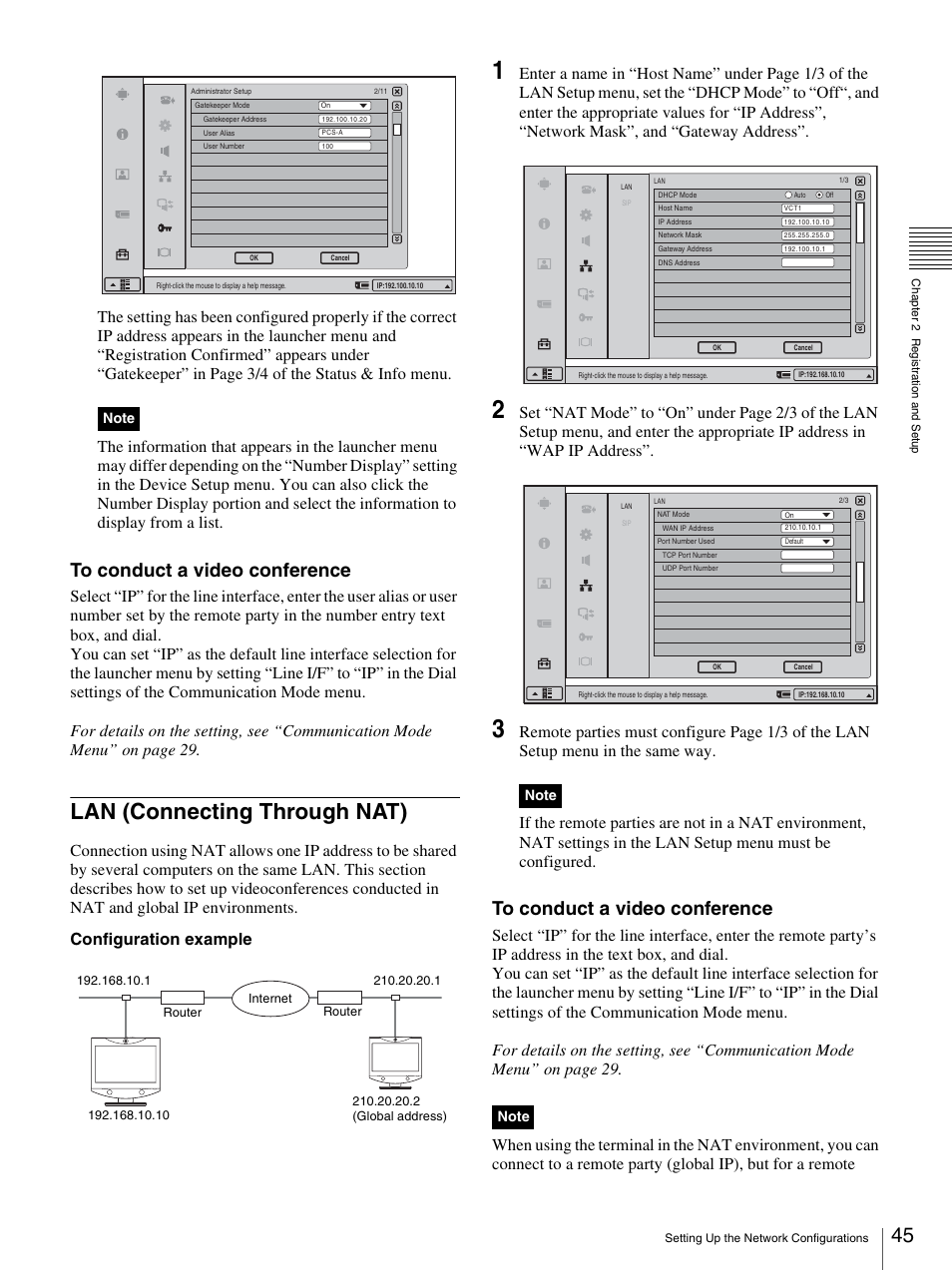 Lan (connecting through nat) | Sony PCS-TL33 User Manual | Page 45 / 129