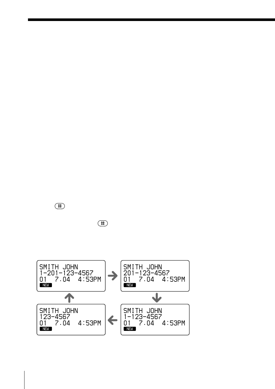 To change the number of digits of the phone number, Using the caller id list (continued) | Sony SPP-S2730 User Manual | Page 66 / 84