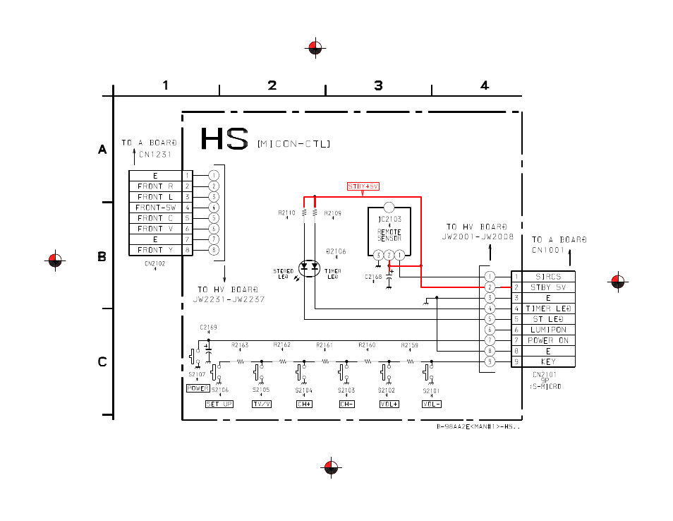 Hs schematic | Sony KV 32S45 User Manual | Page 30 / 85