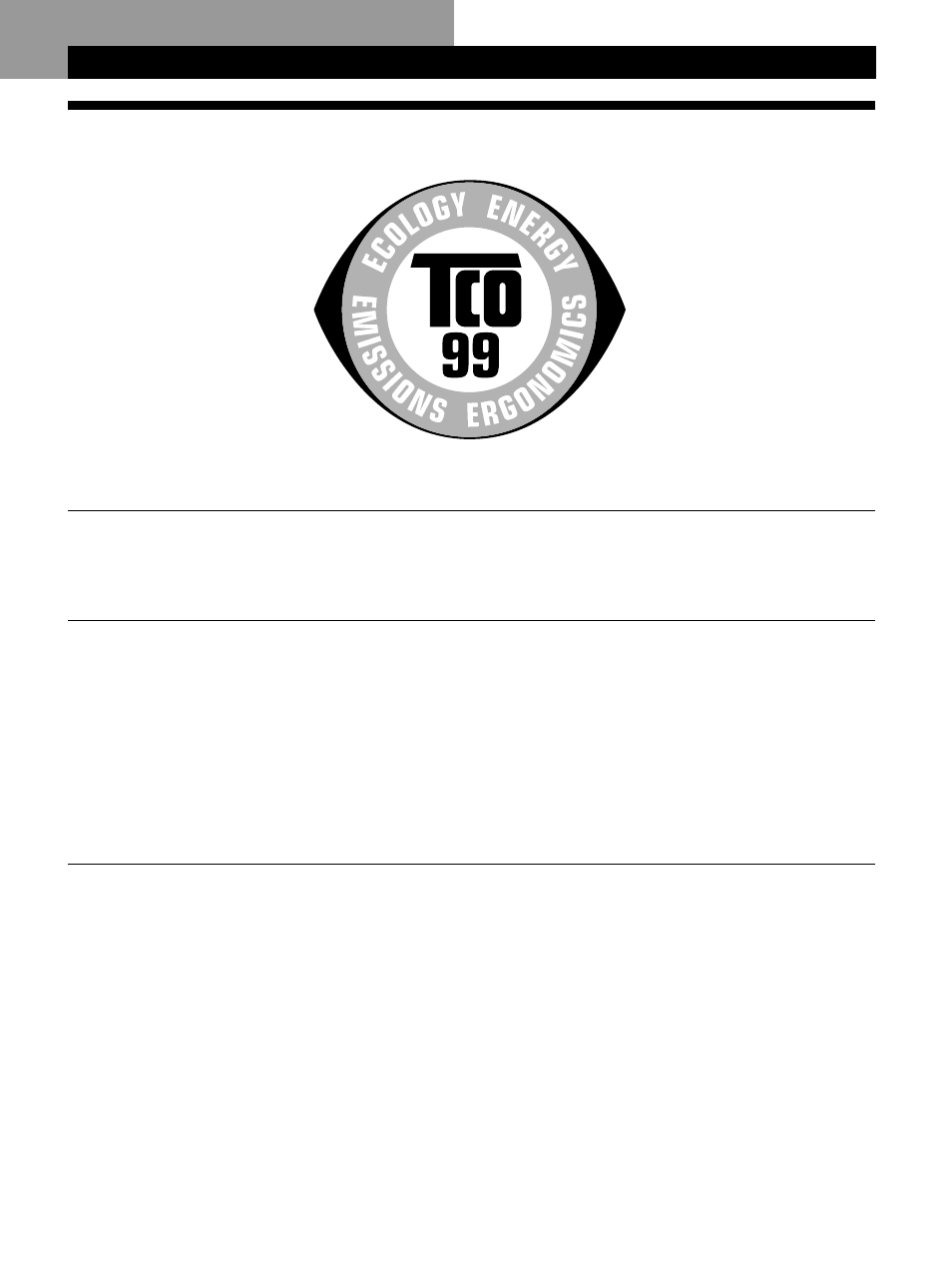 Tco’99 eco-document | Sony GDM-200PST9 User Manual | Page 103 / 104