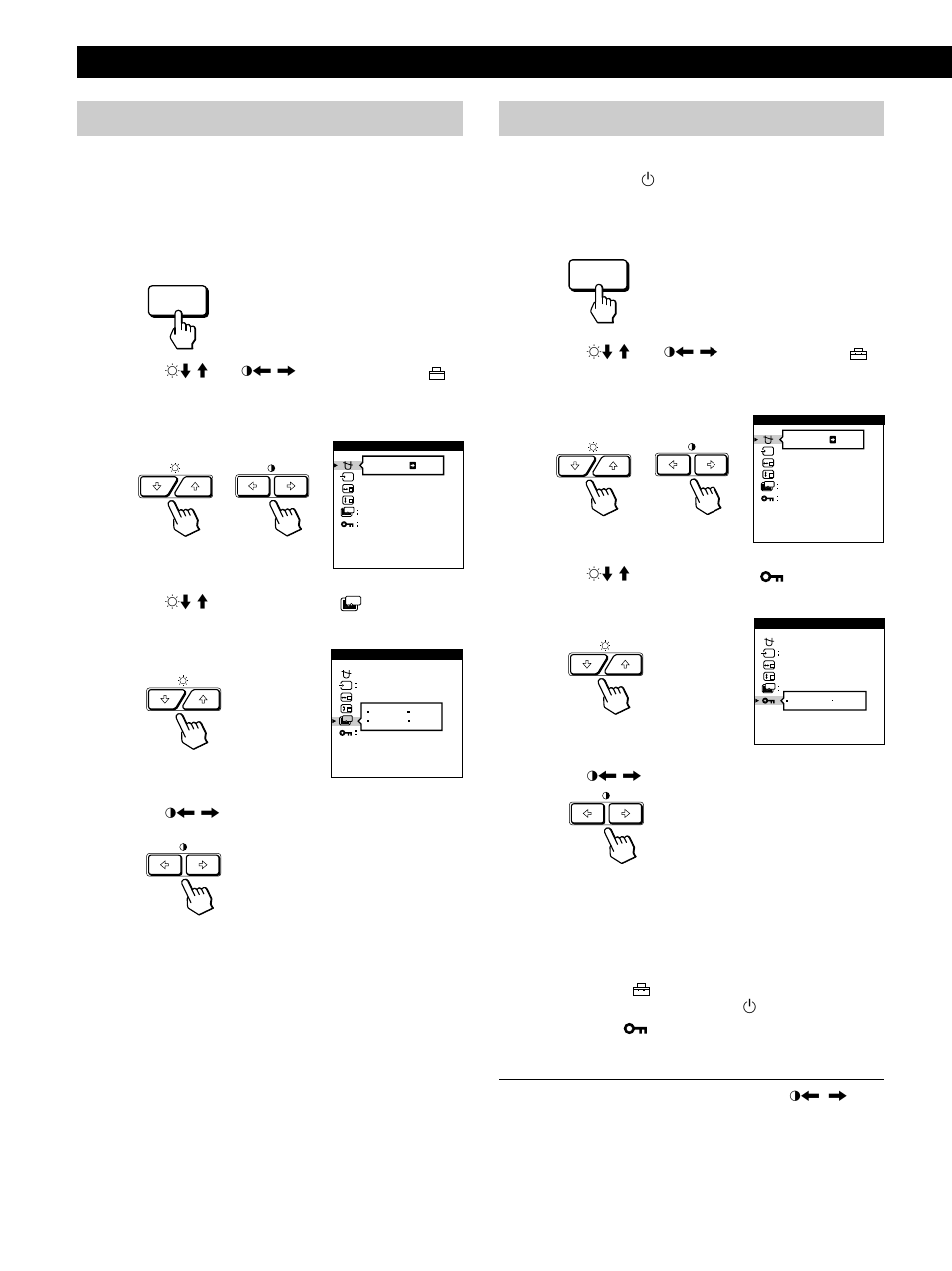 Customizing your monitor locking the controls, Setting the power saving delay time | Sony GDM-200PST9 User Manual | Page 16 / 104