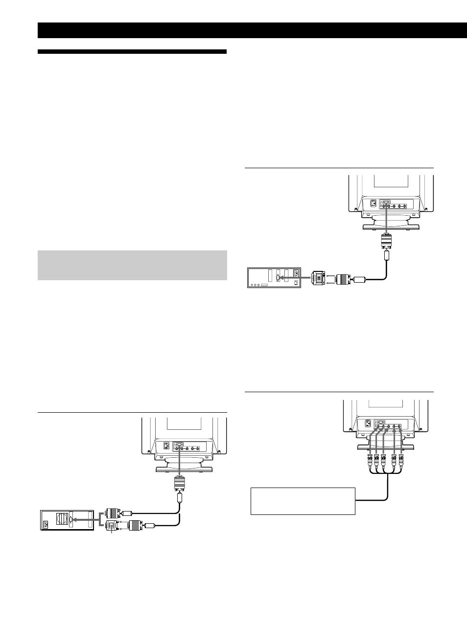 Installation, Préparation, 1re étape: raccordez le moniteur à l’ordinateur | Sony GDM-200PST9 User Manual | Page 26 / 104