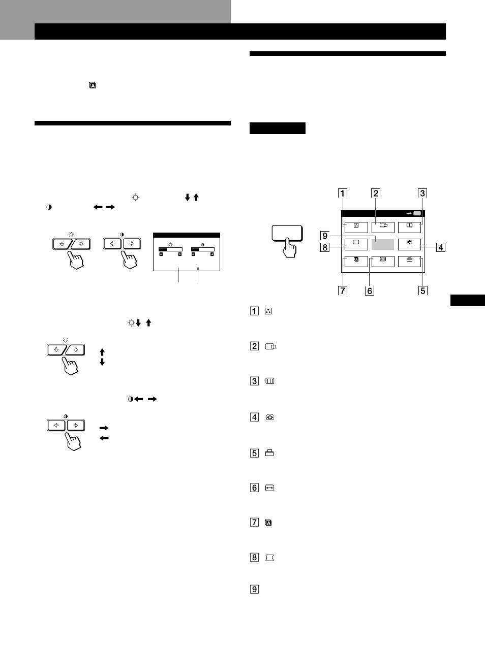 Présentation du système d’écrans de menu, Personnalisation de l’affichage | Sony GDM-200PST9 User Manual | Page 29 / 104
