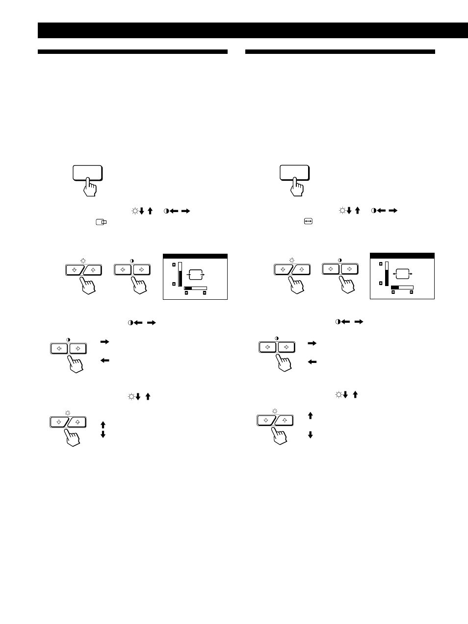 Utilisation de l’écran de menu centre (centrage), Utilisation de l’écran de menu taille, Personnalisation de l’affichage | Sony GDM-200PST9 User Manual | Page 30 / 104