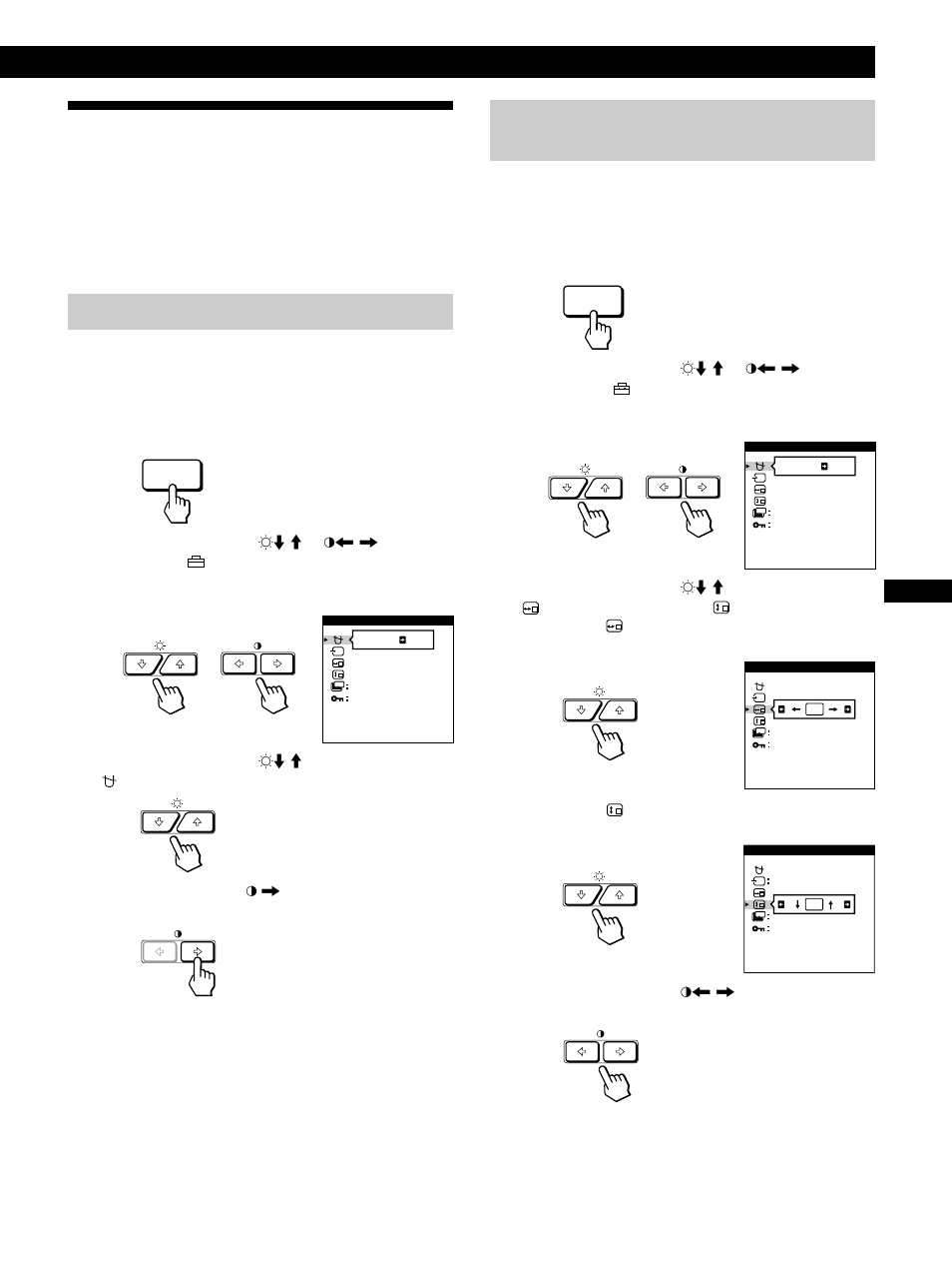 Utilisation de l’écran de menu option, Personnalisation de l’affichage, Démagnétisation de l’écran | Fr en d es i | Sony GDM-200PST9 User Manual | Page 35 / 104