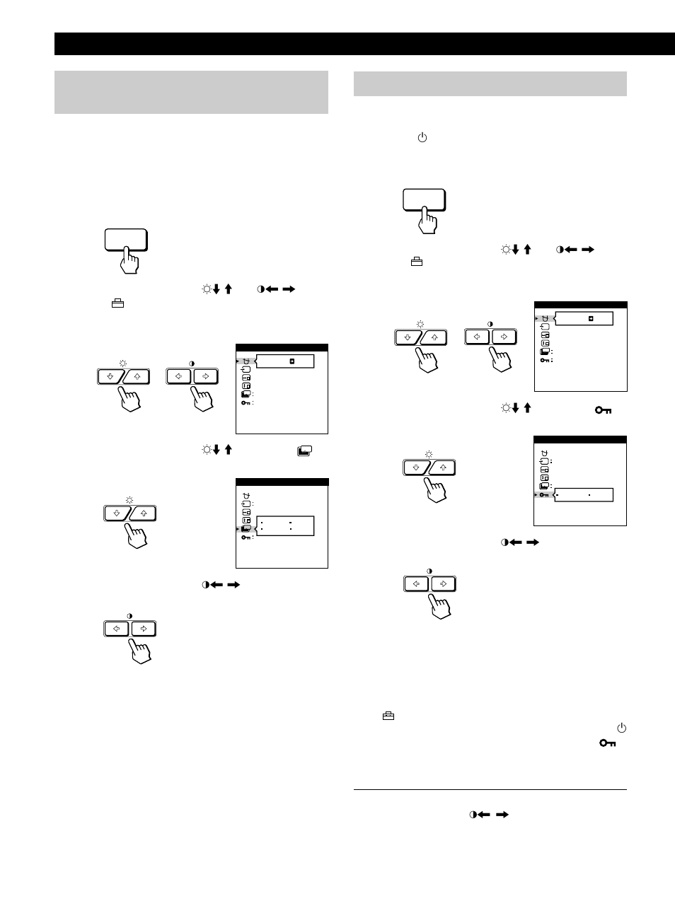 Sperren der bedienelemente, So heben sie die tastensperre wieder auf | Sony GDM-200PST9 User Manual | Page 56 / 104