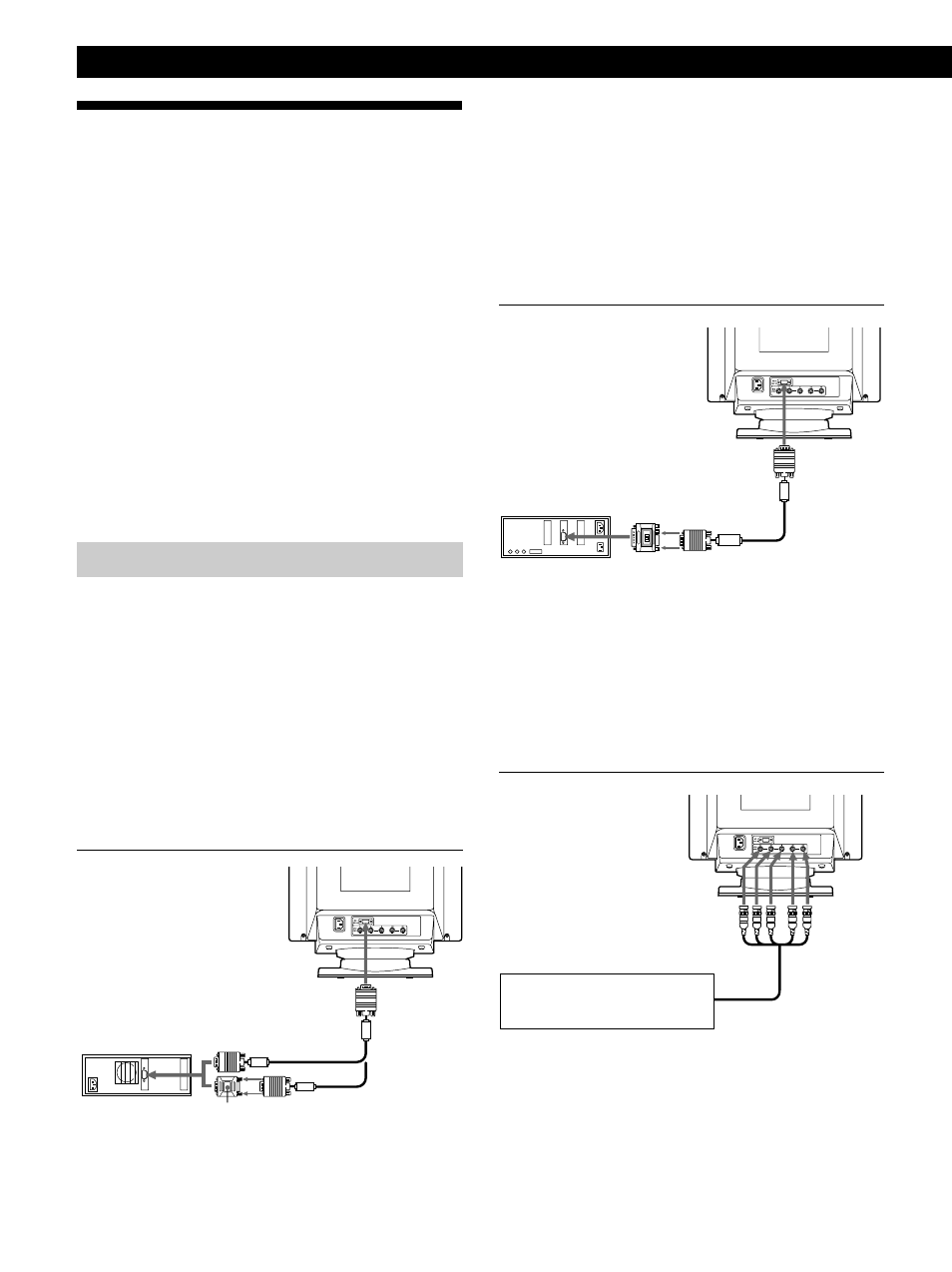 Installazione, Operazioni preliminari, Punto 1: collegare il monitor al computer | Sony GDM-200PST9 User Manual | Page 86 / 104
