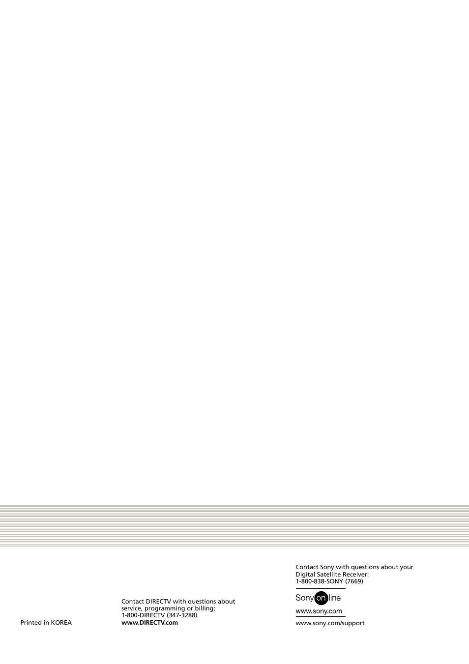 Sony SAT-HD200 User Manual | Page 104 / 104