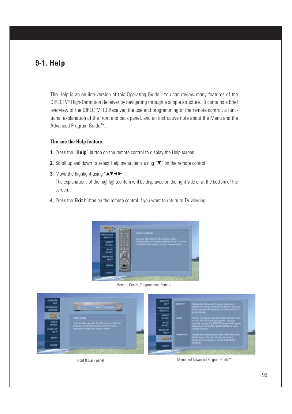 1. help | Sony SAT-HD200 User Manual | Page 97 / 104