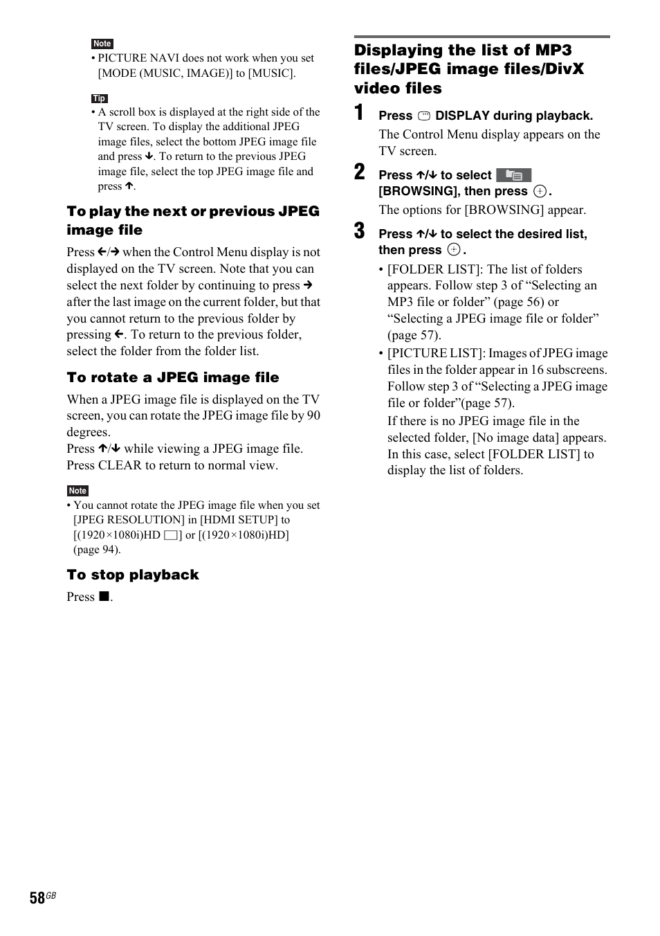 Sony 3-299-549-11(1) User Manual | Page 58 / 127