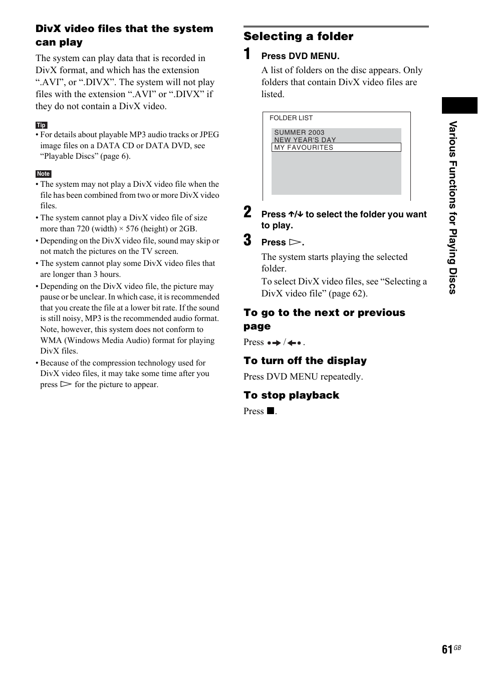 Sony 3-299-549-11(1) User Manual | Page 61 / 127