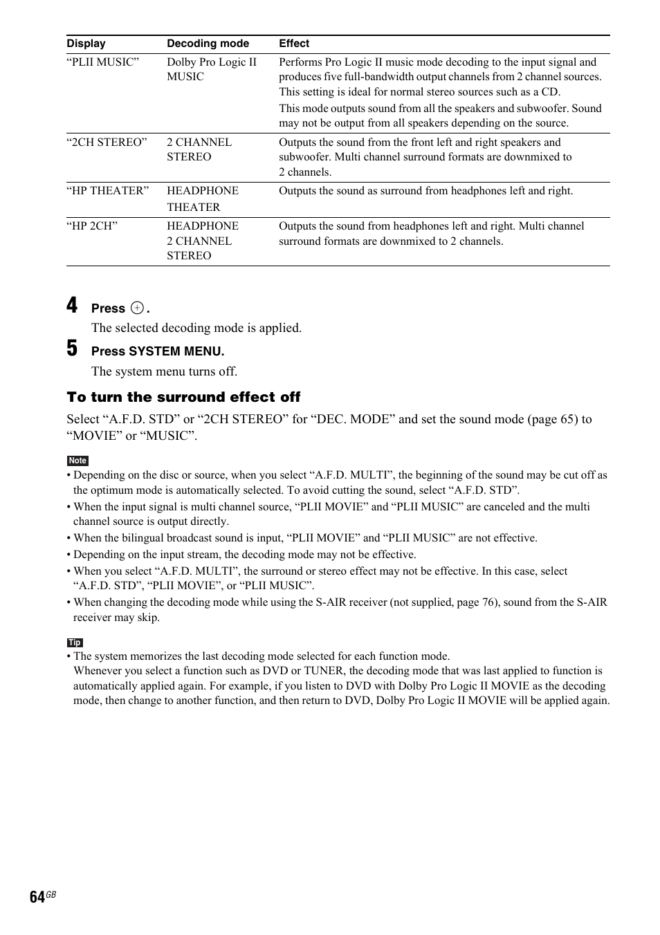 Sony 3-299-549-11(1) User Manual | Page 64 / 127