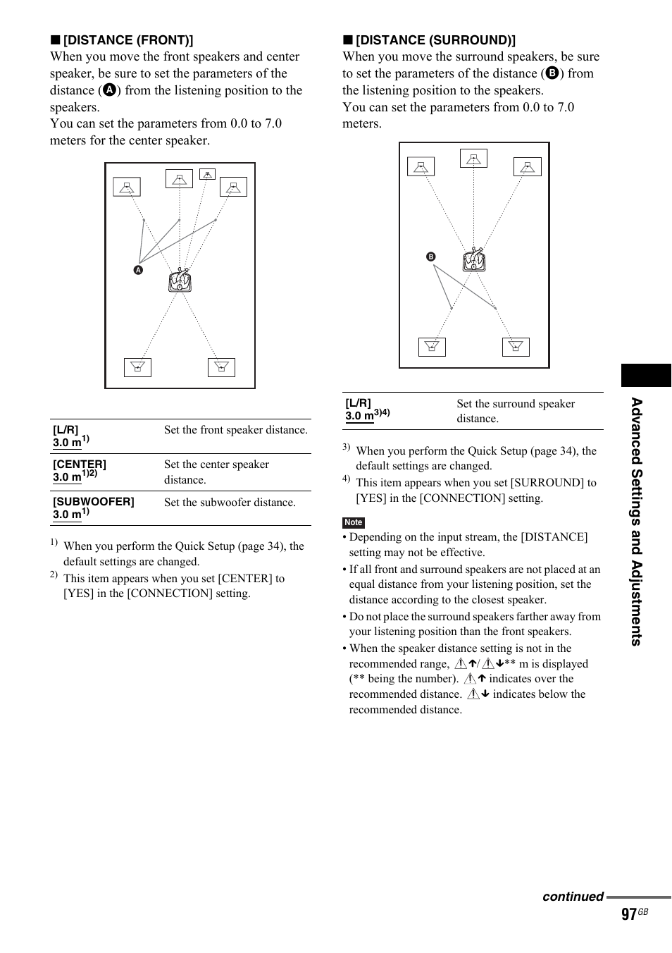 Ad v a nc ed settings and adjus tments | Sony 3-299-549-11(1) User Manual | Page 97 / 127