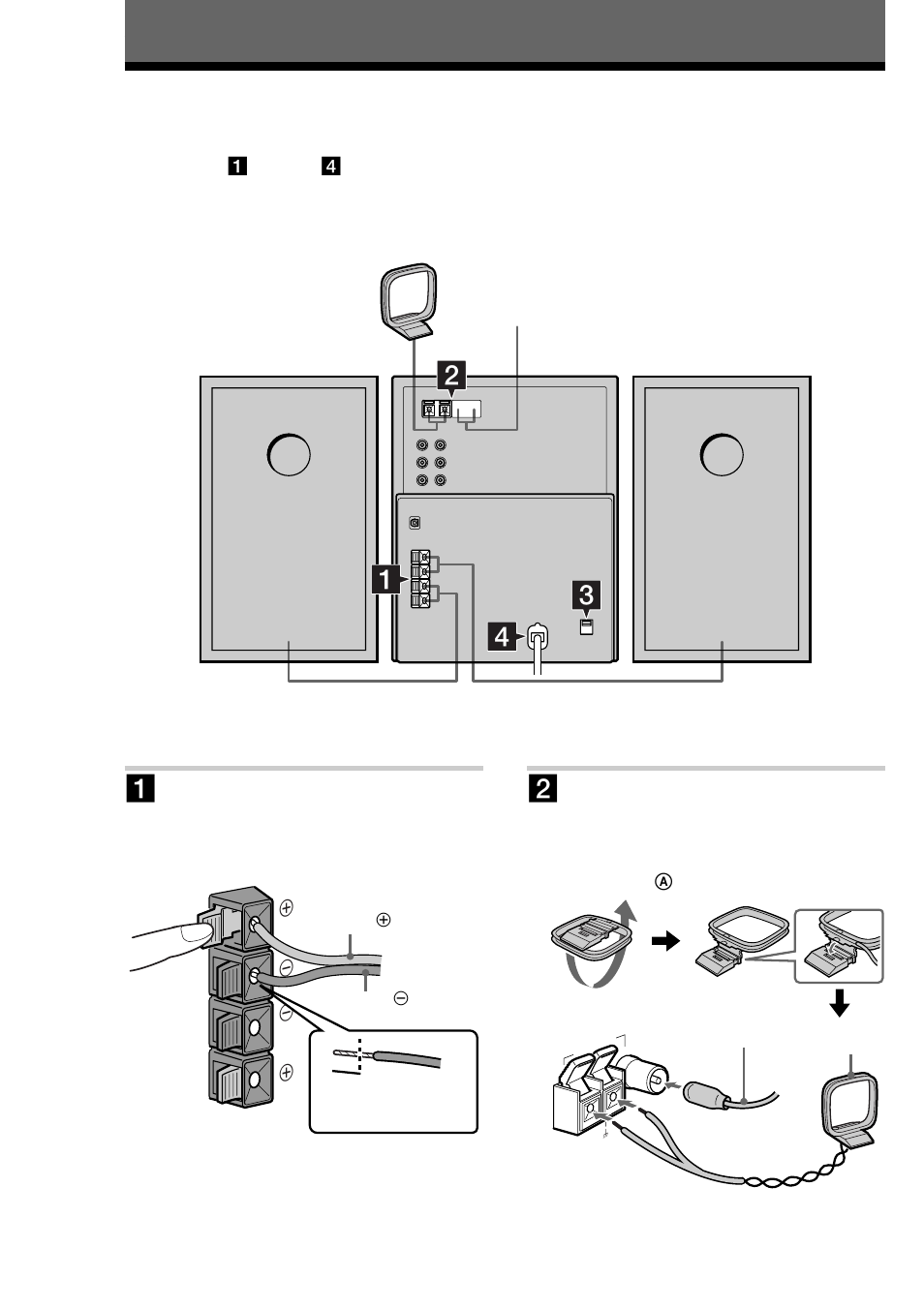Getting started, Step 1: hooking up the system, 4getting started | Sony CMT-CP1 User Manual | Page 4 / 36