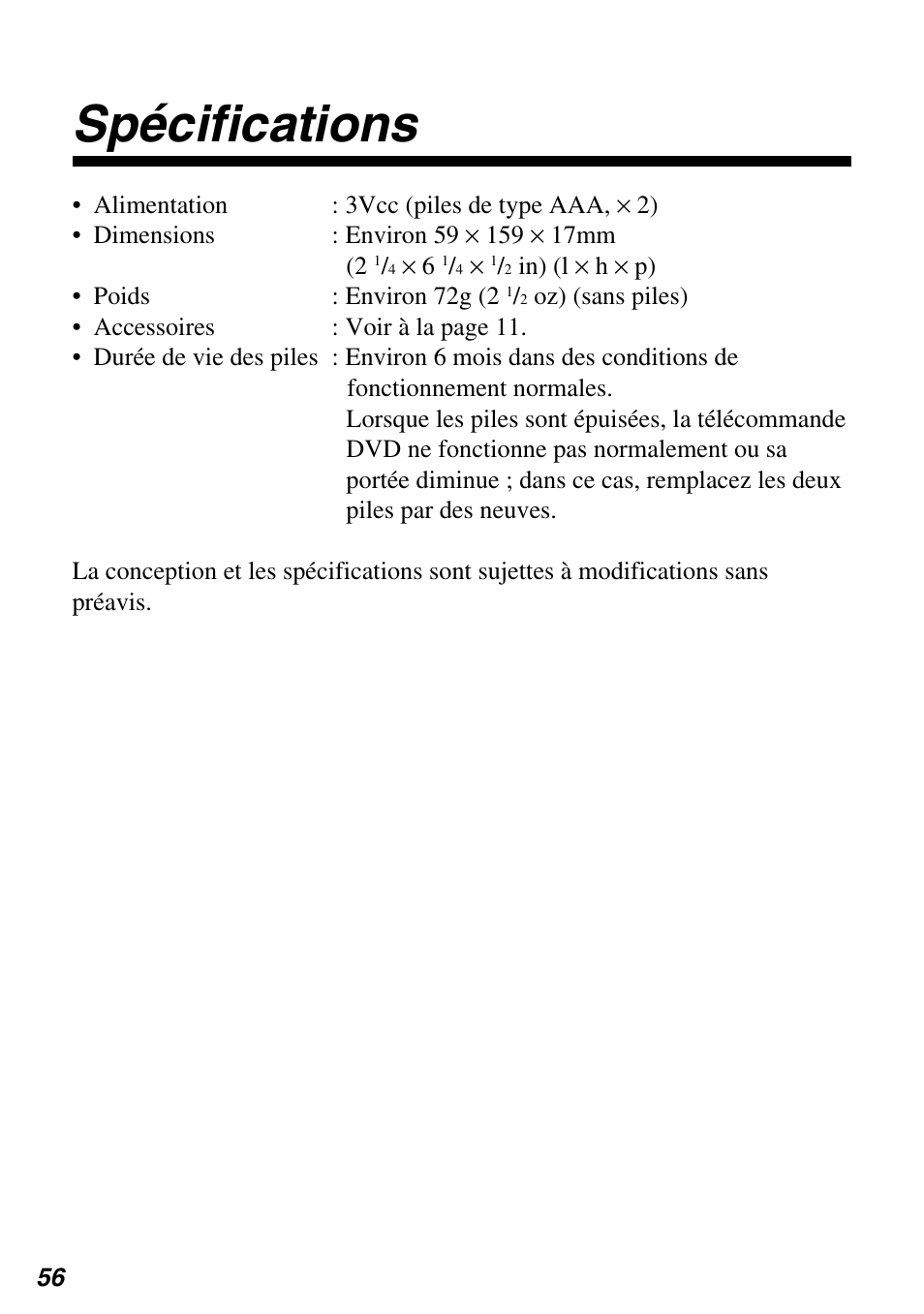 Spécifications | Sony SCPH-97042 User Manual | Page 112 / 170