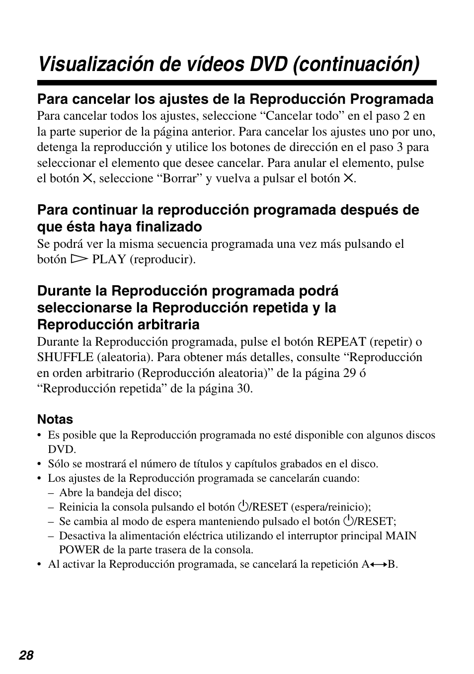 Visualización de vídeos dvd (continuación) | Sony SCPH-97042 User Manual | Page 140 / 170