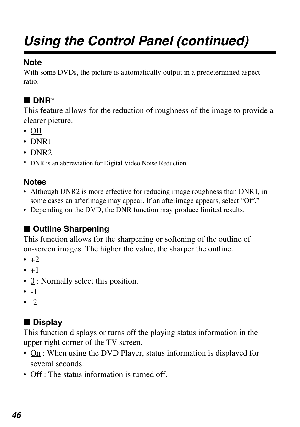 Using the control panel (continued) | Sony SCPH-97042 User Manual | Page 46 / 170