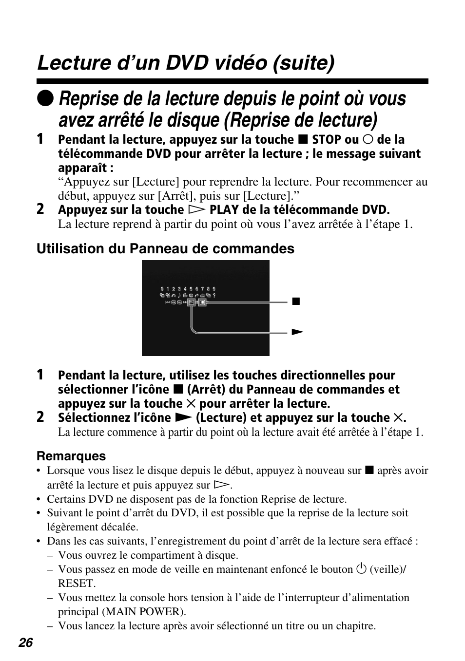 Lecture d’un dvd vidéo (suite) | Sony SCPH-97042 User Manual | Page 82 / 170