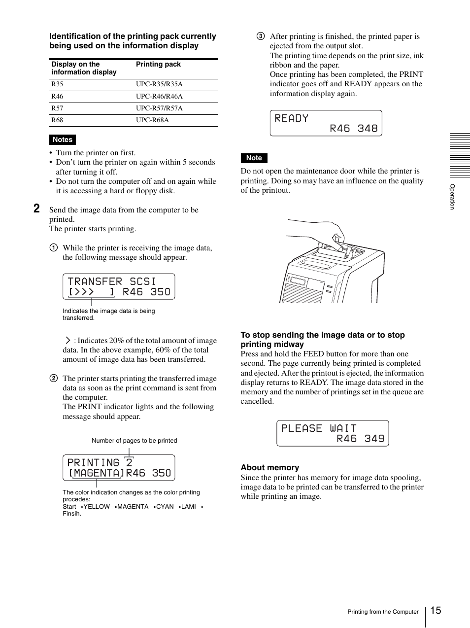 Sony UP-DR100 User Manual | Page 15 / 28
