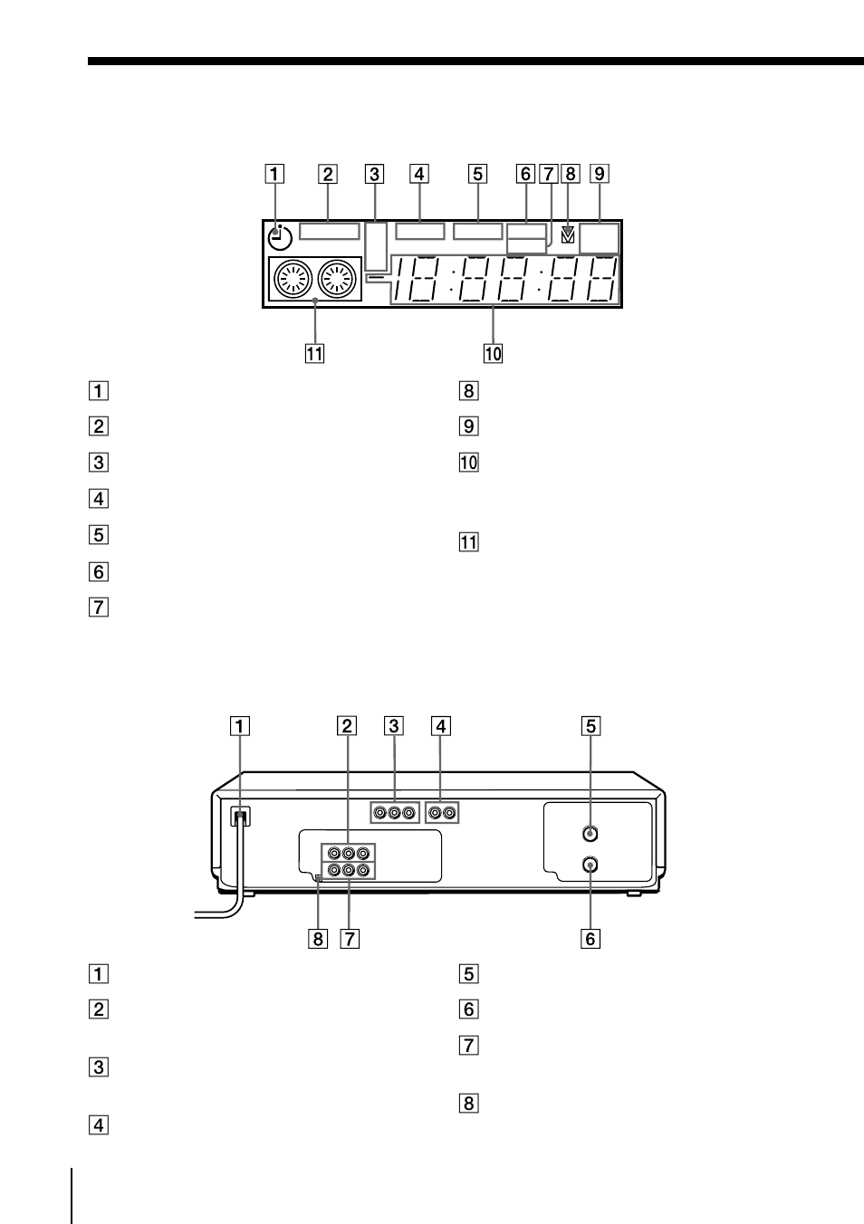 Display window, Rear panel | Sony SLV-ED60ME User Manual | Page 46 / 48