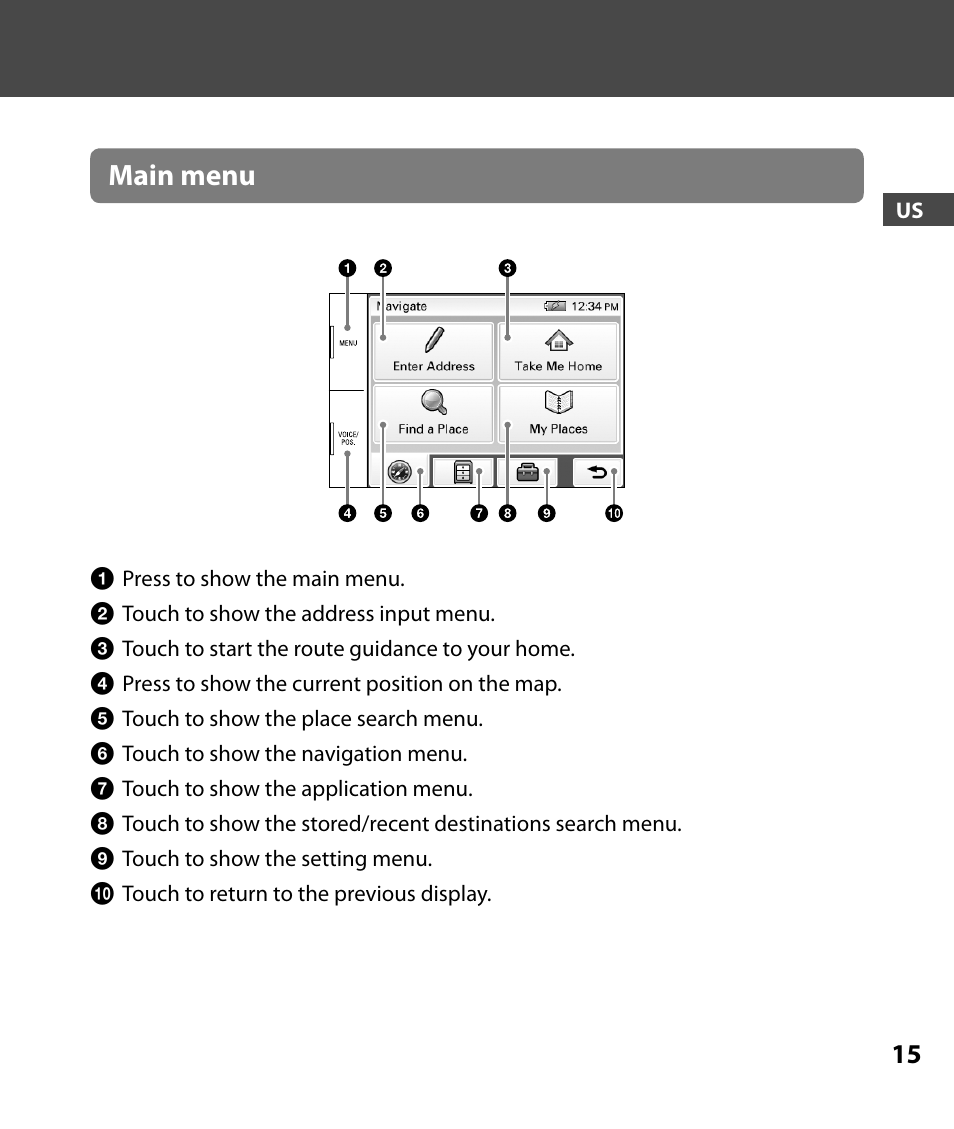 Main menu | Sony 4-000-805-11 User Manual | Page 15 / 88