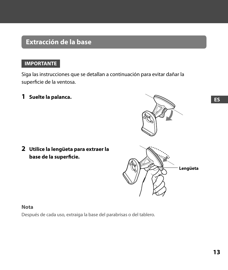 Extracción de la base | Sony 4-000-805-11 User Manual | Page 69 / 88