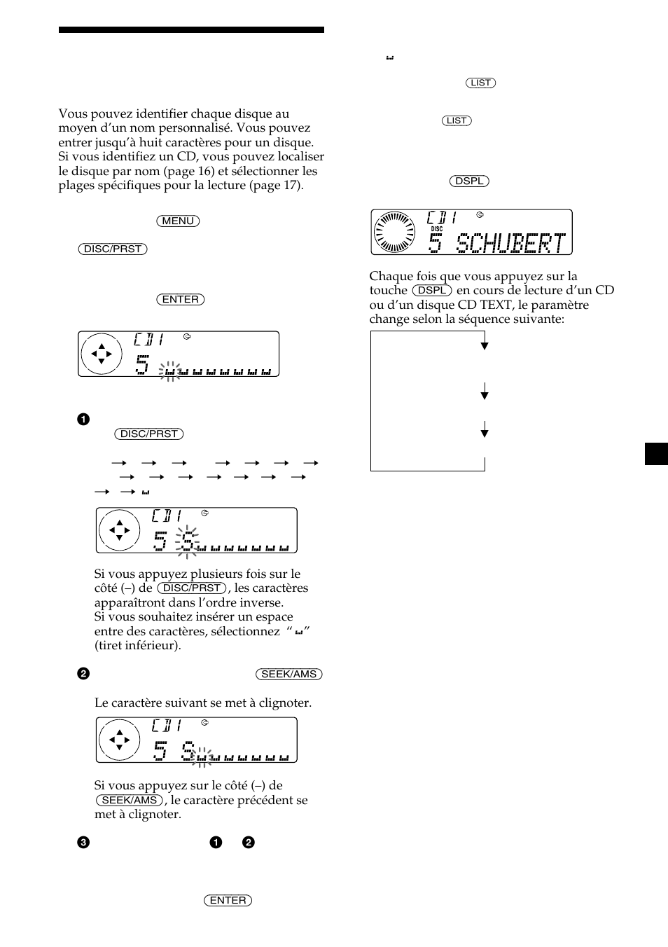 15 identification d’un cd | Sony MDX-C8500X User Manual | Page 53 / 116