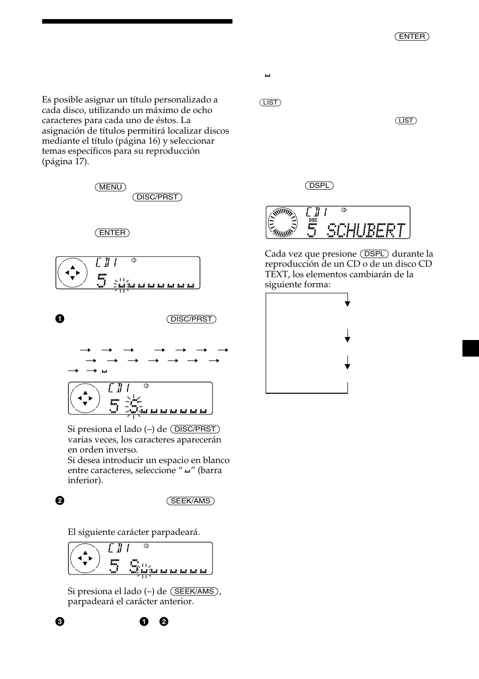 15 asignación de títulos a los cd | Sony MDX-C8500X User Manual | Page 91 / 116