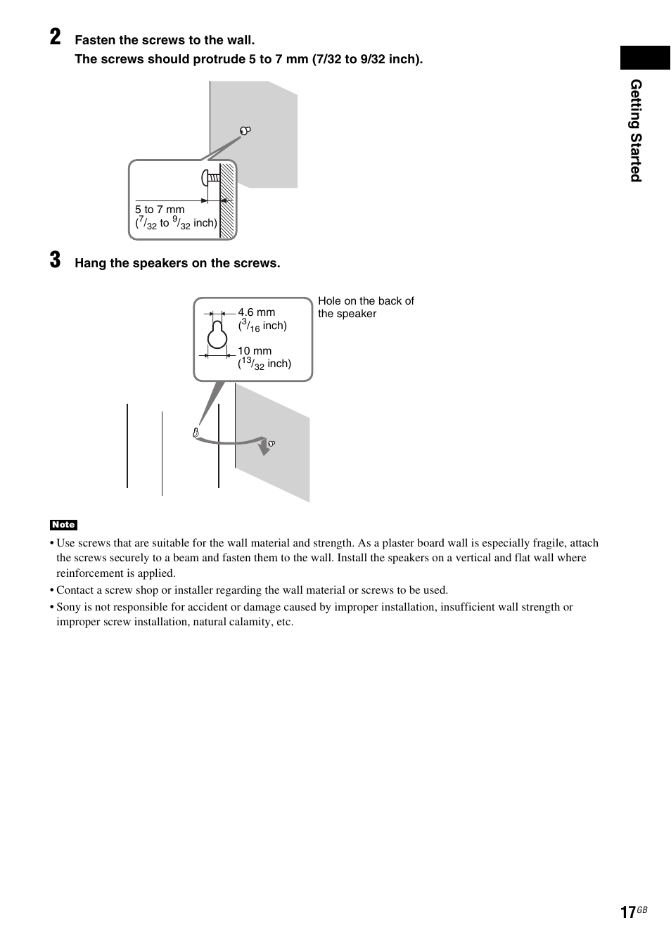 Ge tting star te d | Sony SRSDZ10 User Manual | Page 17 / 92