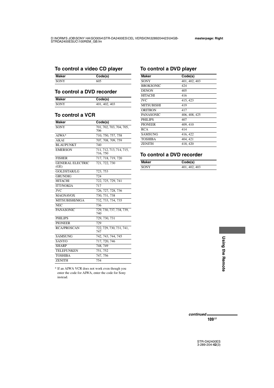 Sony 3-289-204-42(3) User Manual | Page 109 / 128