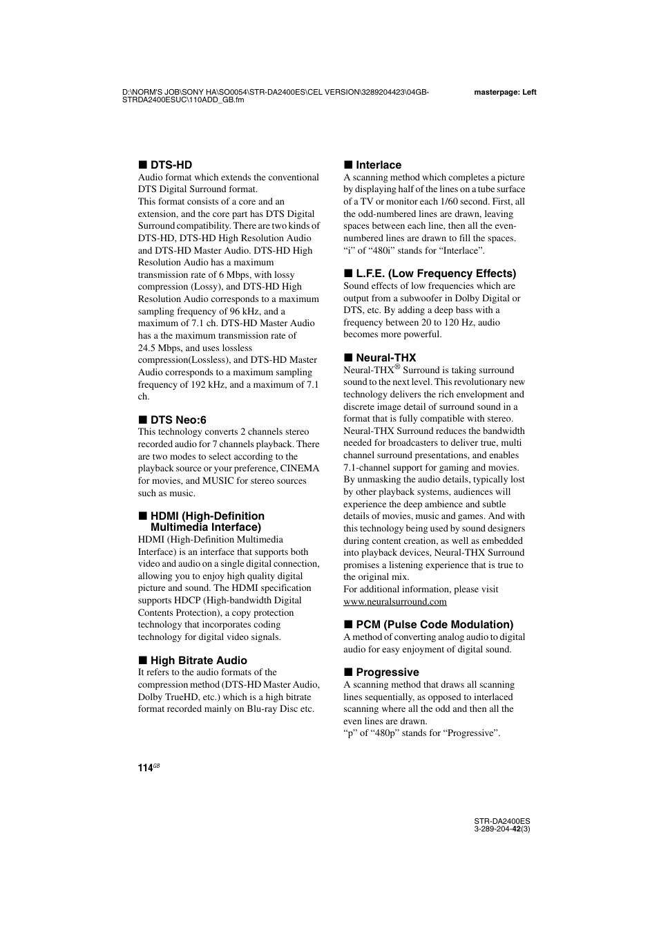 Sony 3-289-204-42(3) User Manual | Page 114 / 128