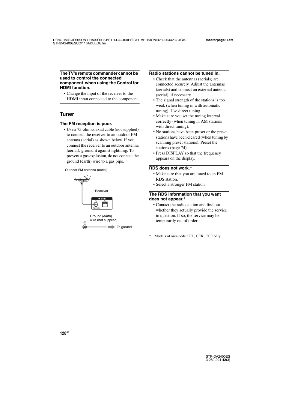 Tuner | Sony 3-289-204-42(3) User Manual | Page 120 / 128