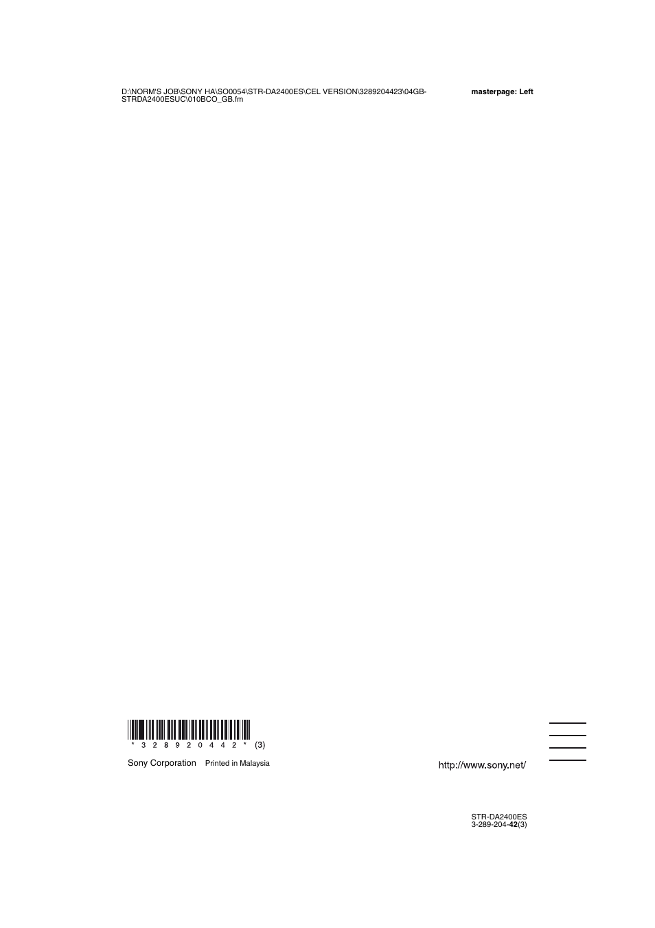 Sony 3-289-204-42(3) User Manual | Page 128 / 128