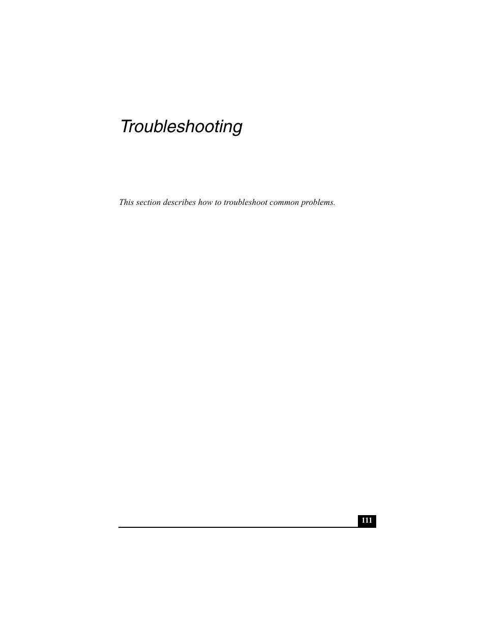 Troubleshooting | Sony PCNA-MR10 User Manual | Page 111 / 132