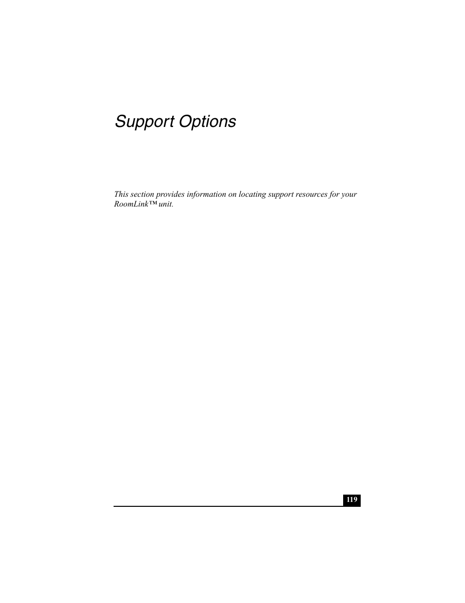 Support options | Sony PCNA-MR10 User Manual | Page 119 / 132