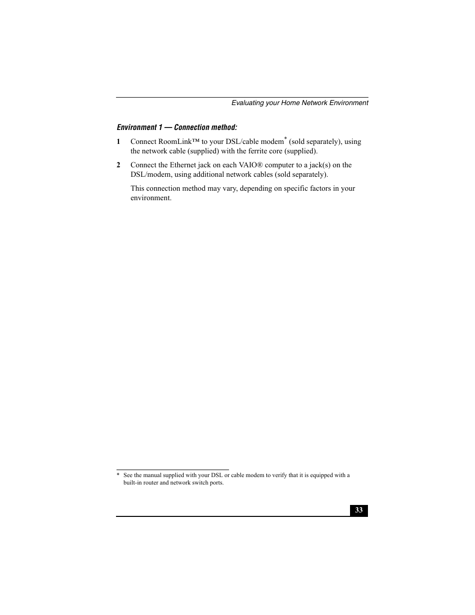 Environment 1 — connection method | Sony PCNA-MR10 User Manual | Page 33 / 132