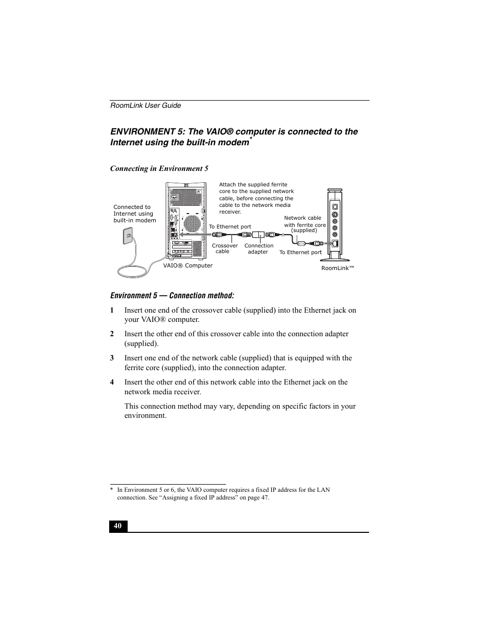 Environment 5 — connection method | Sony PCNA-MR10 User Manual | Page 40 / 132