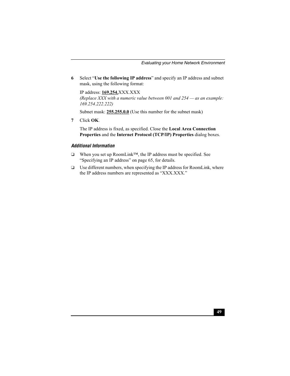 Additional information | Sony PCNA-MR10 User Manual | Page 49 / 132