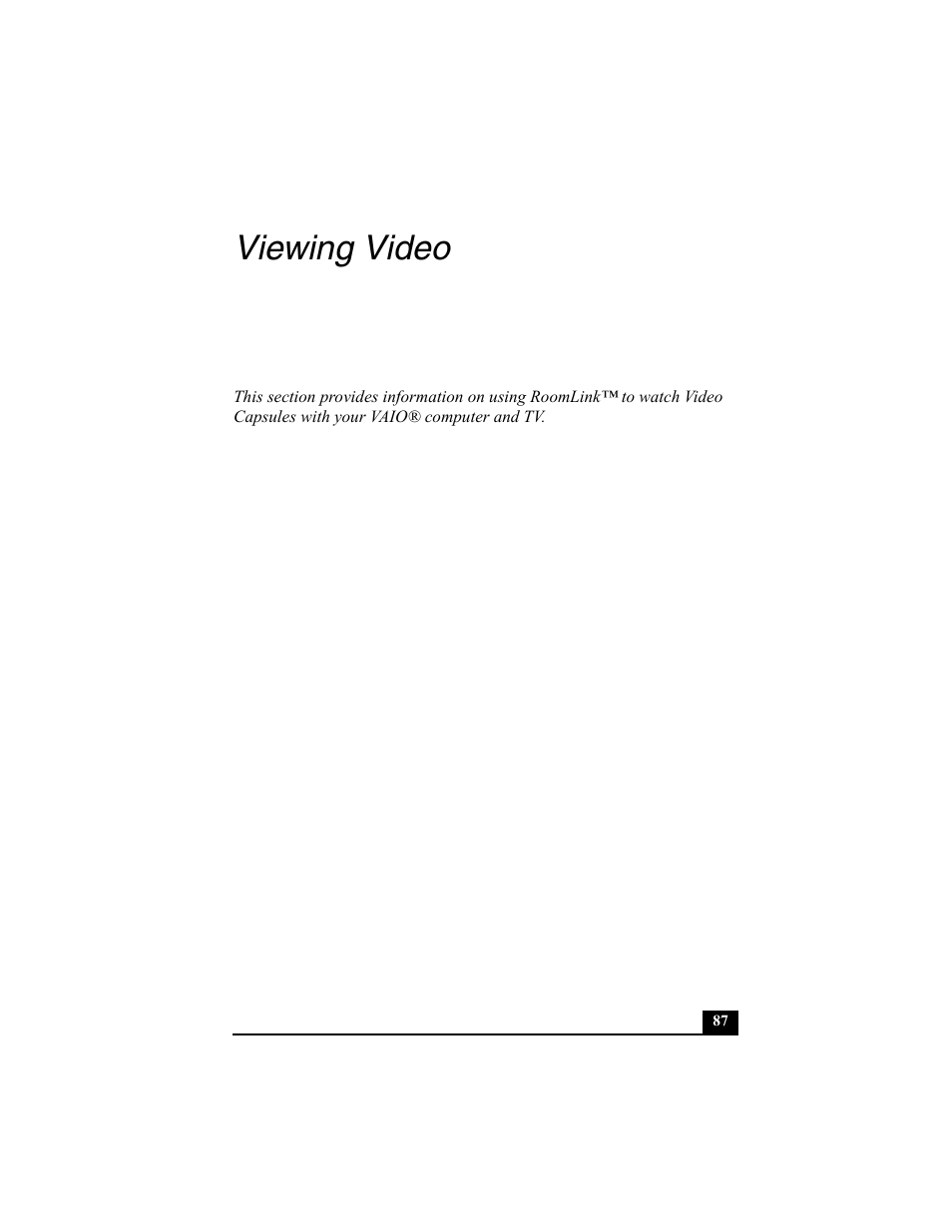 Viewing video | Sony PCNA-MR10 User Manual | Page 87 / 132