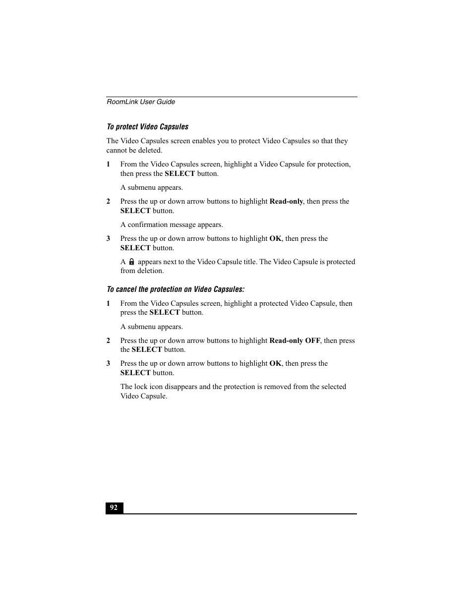 To protect video capsules, To cancel the protection on video capsules | Sony PCNA-MR10 User Manual | Page 92 / 132