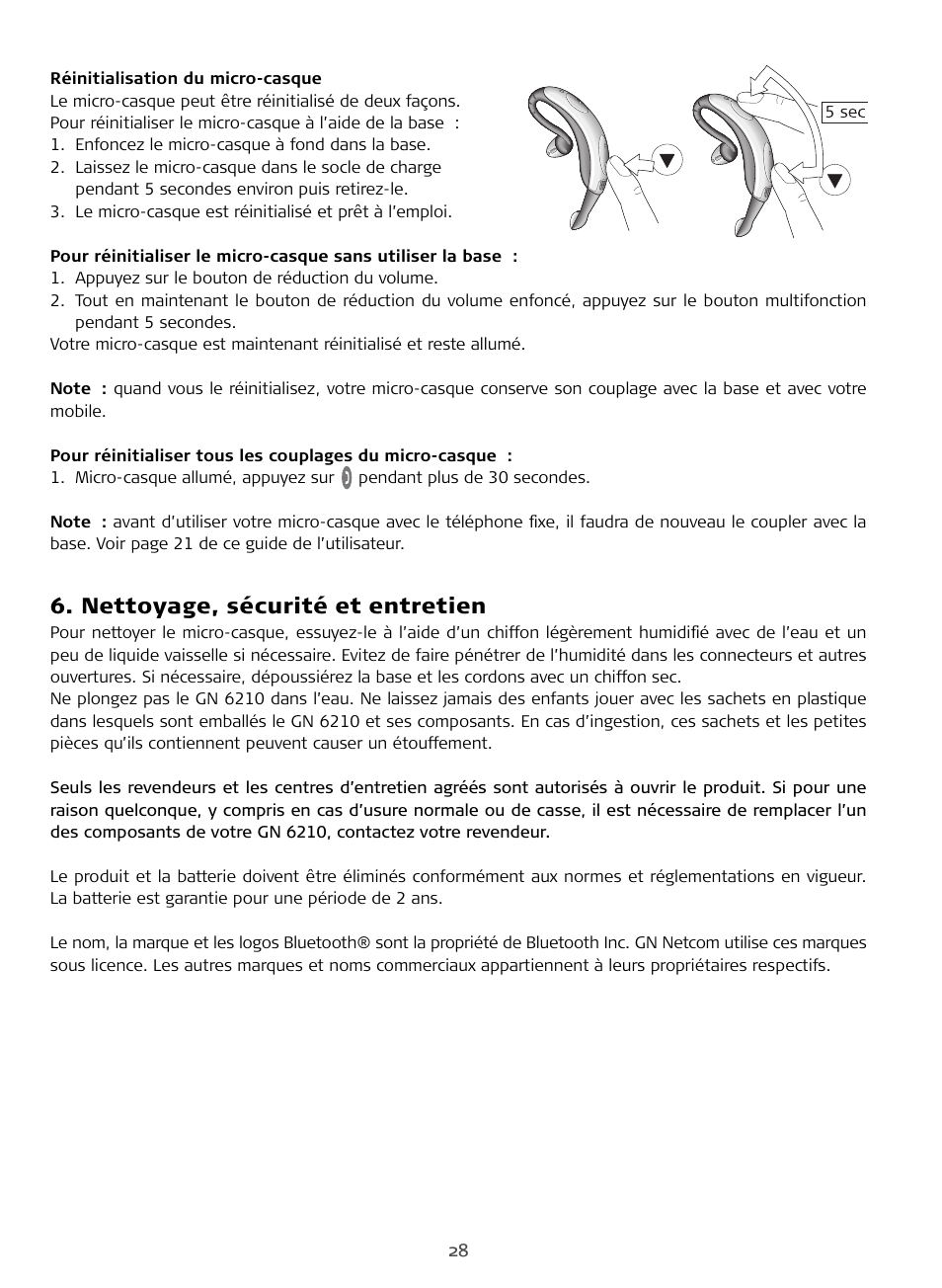 Nettoyage, sécurité et entretien | Sony FR 20 User Manual | Page 28 / 37