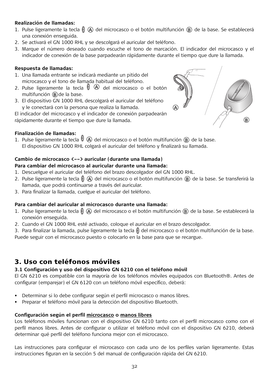 Uso con teléfonos móviles | Sony FR 20 User Manual | Page 32 / 37