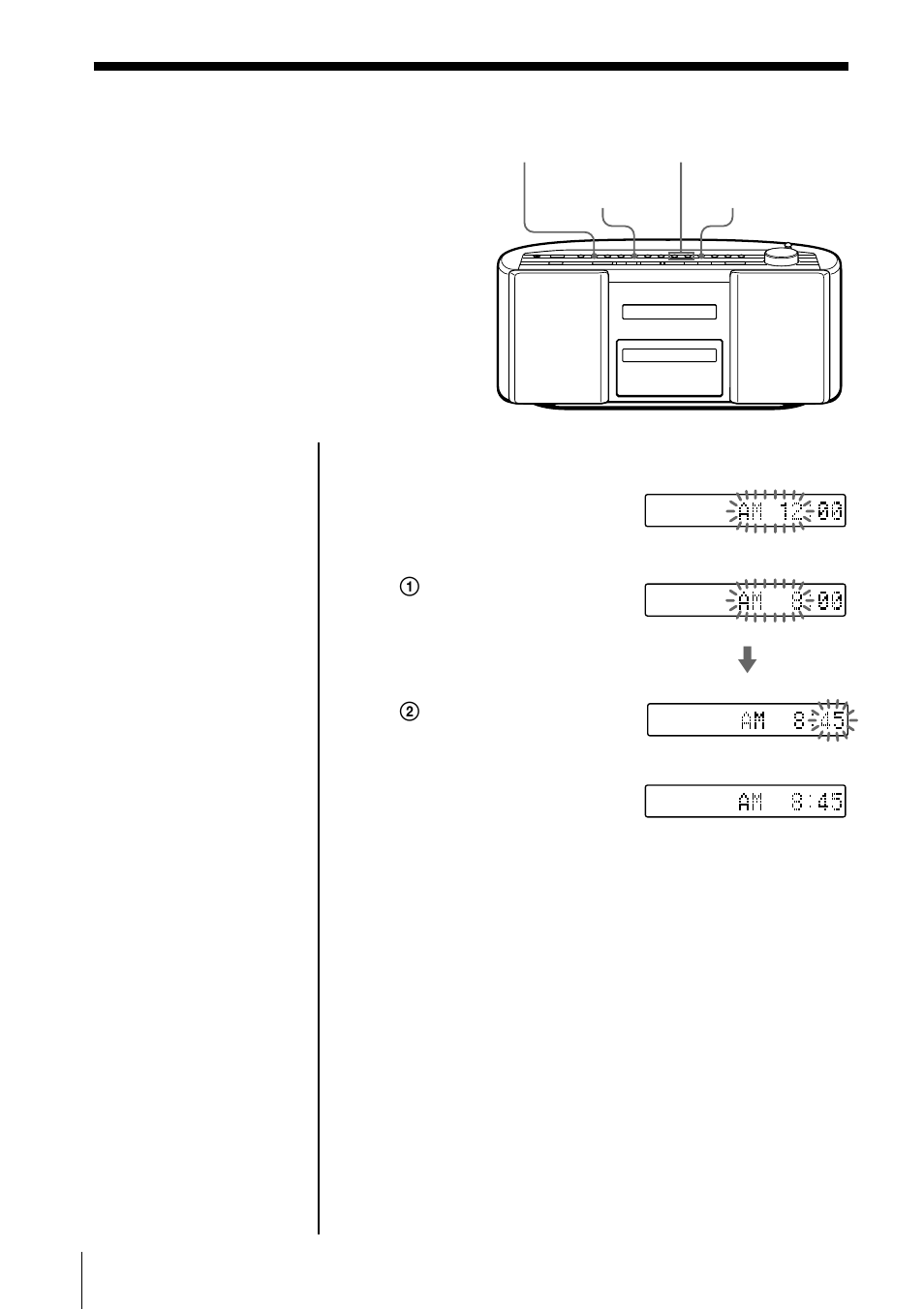 The timer, Setting the clock | Sony ZS-2000 User Manual | Page 18 / 36