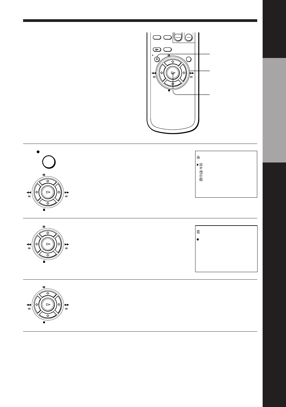 Manual setup — selecting a language, Getting started, Press > / . to select language, then press ok | Sony SLV-E230UY User Manual | Page 13 / 52