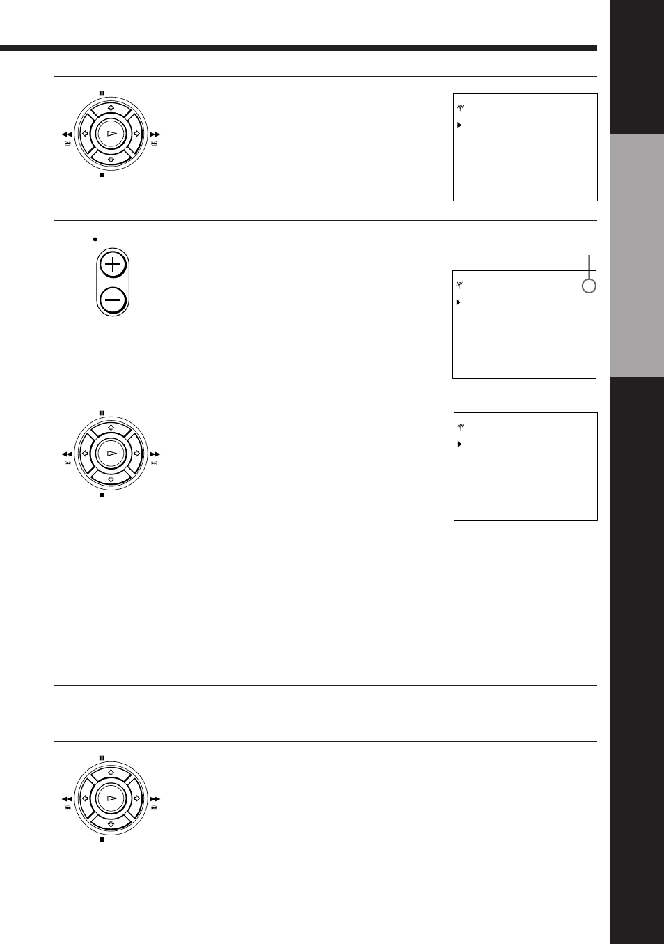 Getting started, Press > / . to move the cursor ( ) to channel set, Press prog +/– to select the programme position | Press ok | Sony SLV-E230UY User Manual | Page 15 / 52